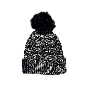 SONOMA GOOD FOR LIFE Black & White Beanie with Pom Pom